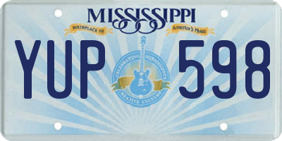 MS license plate YUP598
