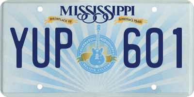 MS license plate YUP601