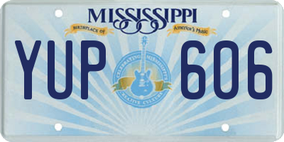 MS license plate YUP606