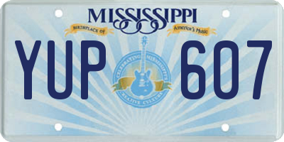 MS license plate YUP607