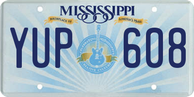MS license plate YUP608