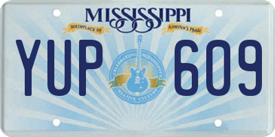 MS license plate YUP609