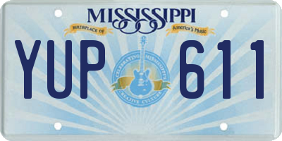 MS license plate YUP611