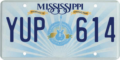 MS license plate YUP614