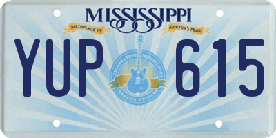 MS license plate YUP615