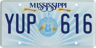 MS license plate YUP616