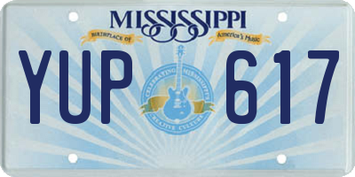 MS license plate YUP617