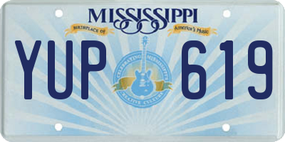 MS license plate YUP619