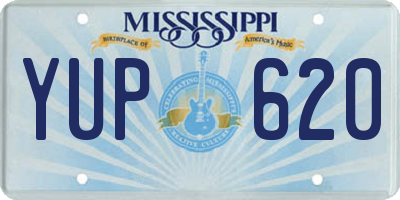 MS license plate YUP620