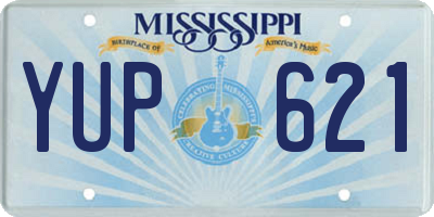MS license plate YUP621
