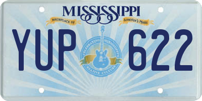 MS license plate YUP622