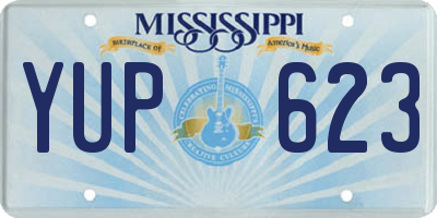 MS license plate YUP623