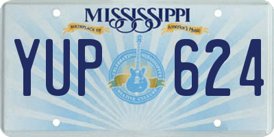 MS license plate YUP624