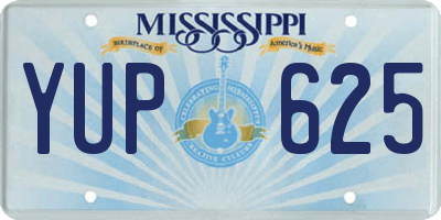 MS license plate YUP625