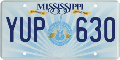 MS license plate YUP630