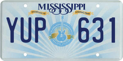MS license plate YUP631