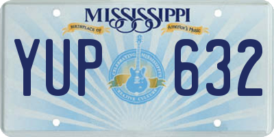 MS license plate YUP632