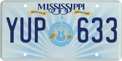 MS license plate YUP633