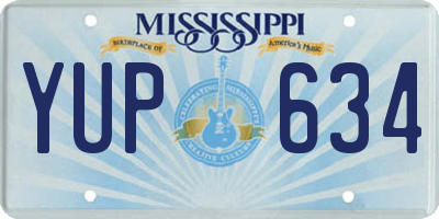 MS license plate YUP634