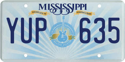 MS license plate YUP635