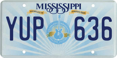 MS license plate YUP636