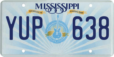MS license plate YUP638