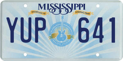 MS license plate YUP641