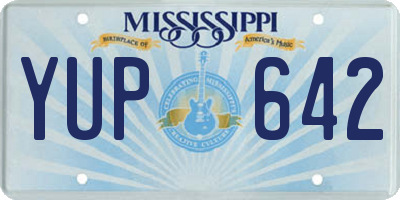 MS license plate YUP642