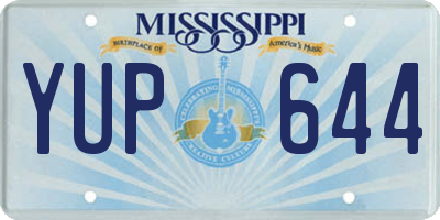 MS license plate YUP644
