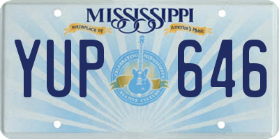 MS license plate YUP646