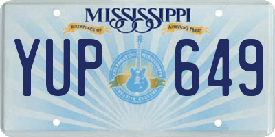 MS license plate YUP649