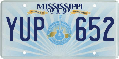 MS license plate YUP652