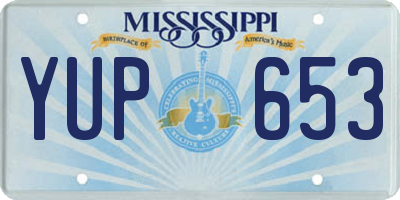 MS license plate YUP653