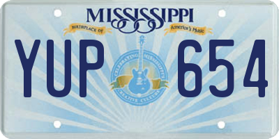 MS license plate YUP654