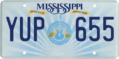 MS license plate YUP655