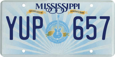 MS license plate YUP657