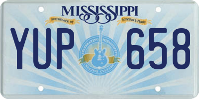MS license plate YUP658