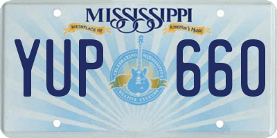 MS license plate YUP660
