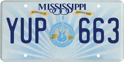 MS license plate YUP663