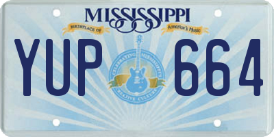MS license plate YUP664