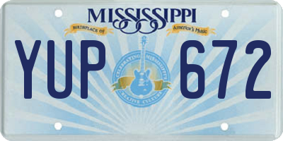 MS license plate YUP672