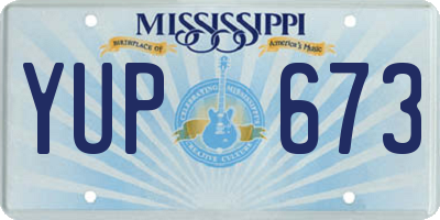 MS license plate YUP673