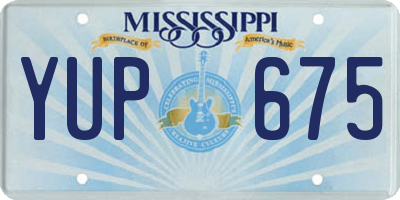 MS license plate YUP675