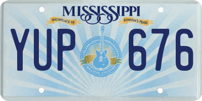 MS license plate YUP676