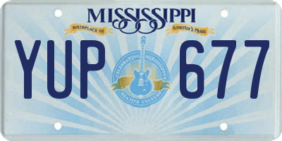 MS license plate YUP677