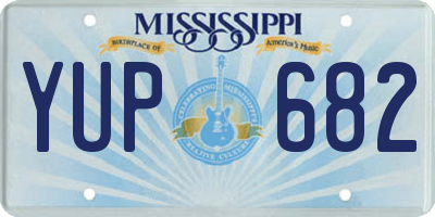 MS license plate YUP682