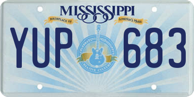 MS license plate YUP683