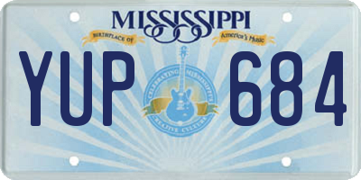 MS license plate YUP684