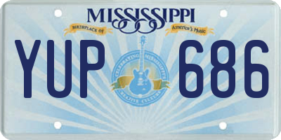 MS license plate YUP686