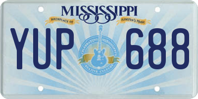 MS license plate YUP688